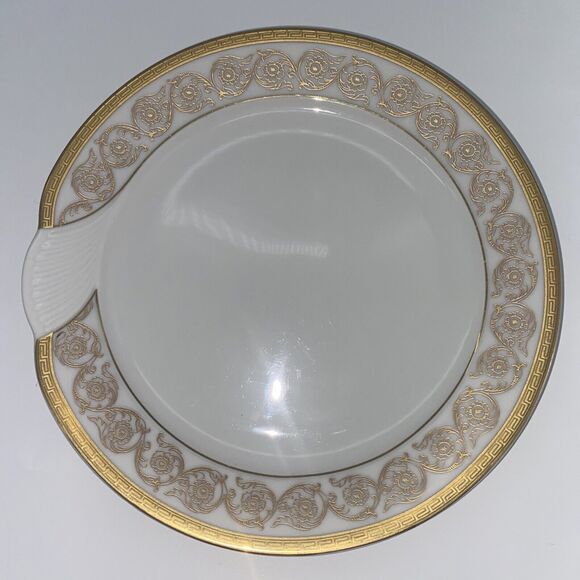 Schirnding Bavaria Gold Footed Tea Cup With Saucer and Luncheon Plate Set - Picture 12 of 14